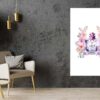 Perfume With Purple Pink Flowers Print 100% Australian Made