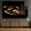 Brown Feathers on Dark Print Tempered Glass Wall Art 100% Made in Australia Ready to Hang - Image 4