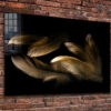 Brown Feathers on Dark Print Tempered Glass Wall Art 100% Made in Australia Ready to Hang