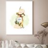 Green Gold Luxury Fashion Bottle with Flowers Design Home Decor Premium Quality Poster Print Choose Your Sizes