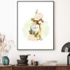 Green Gold Luxury Fashion Bottle with Flowers Design Home Decor Premium Quality Poster Print Choose Your Sizes - Image 2