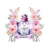 Perfume With Purple Pink Flowers Print 100% Australian Made - Image 3