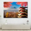 Mt. Fuji With Fall Colors in Japan Wall Art Decor 100% Australian Made