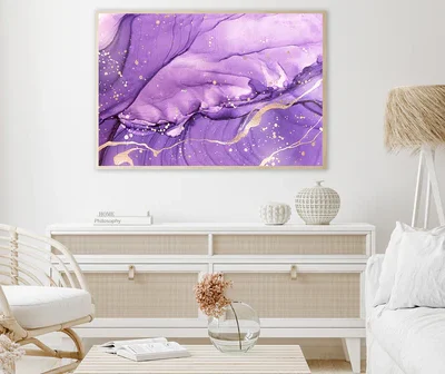 White & Purple Abstract Design Home Decor Premium Quality Poster Print Choose Your Sizes