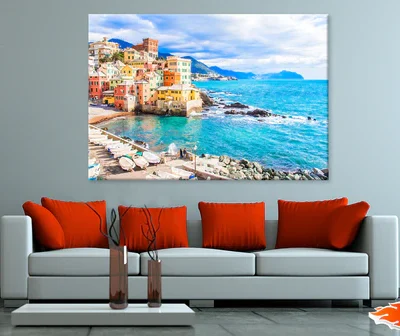 A district of Genoa in Italy Print 100% Australian Made