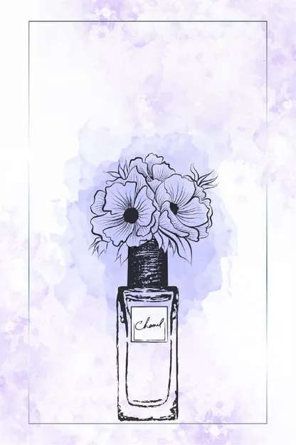 Light purple flowers & Perfume Print 100% Australian Made - Image 3