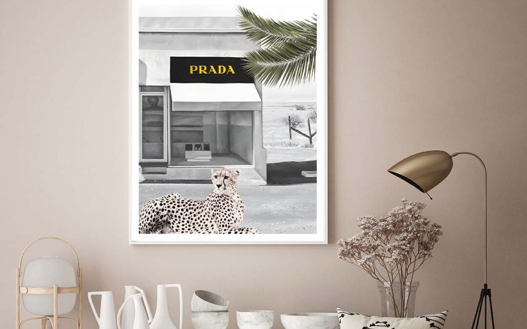 Leopard With Black and White Fashion Store Design Home Decor Premium Quality Poster Print Choose Your Sizes