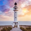 Road Leading To Lighthouse sunset Print 100% Australian Made - Image 2