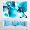 Blue Silver Abstract Background Print 100% Australian Made
