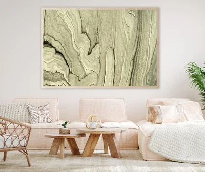 Green Grey Fluid Abstract Design Home Decor Premium Quality Poster Print Choose Your Sizes