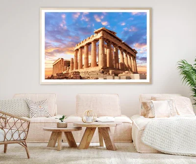 Parthenon Temple On a Sunset Home Decor Premium Quality Poster Print Choose Your Sizes