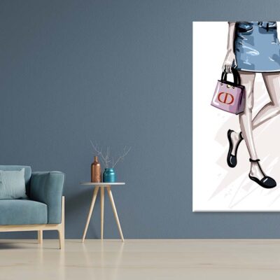 Stylish Pink Bag Fashion Art Print 100% Australian Made