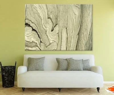 Green Grey Fluid Abstract Design Print 100% Australian Made