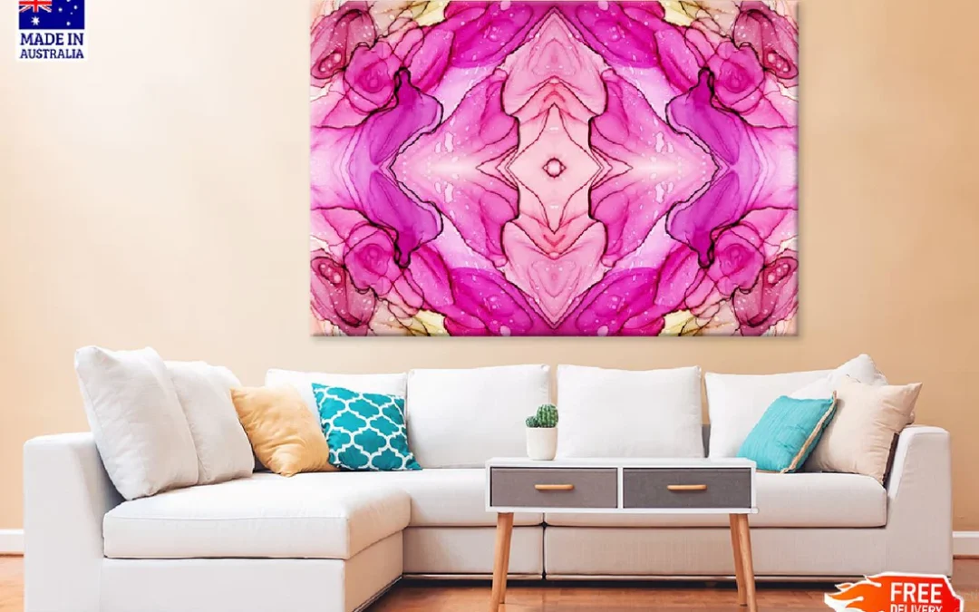 Pink Spanish Marble Abstract Design Print 100% Australian Made