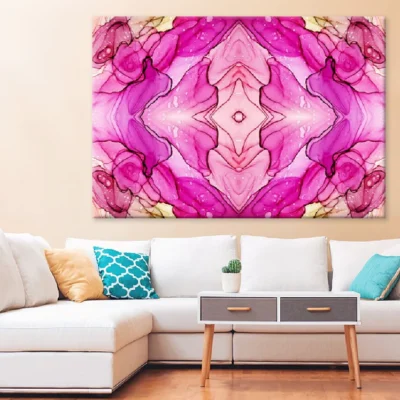 Pink Spanish Marble Abstract Design Print 100% Australian Made