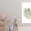Green Colored Perfume with Flowers Print 100% Australian Made