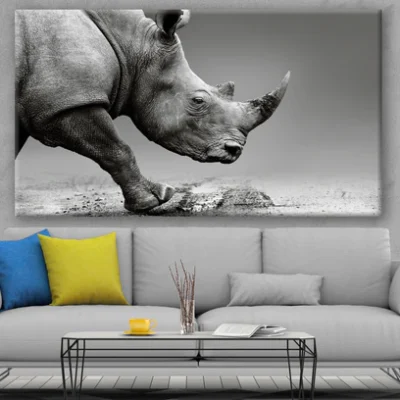 Rhinoceros B&W Photograph Print 100% Australian Made