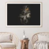 Eurasian Eagle - Owl with Black Home Decor Premium Quality Poster Print Choose Your Sizes