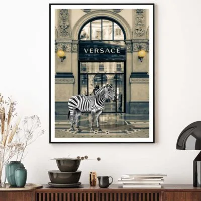 Luxury Fashion Store with Zebra Design Home Decor Premium Quality Poster Print Choose Your Sizes