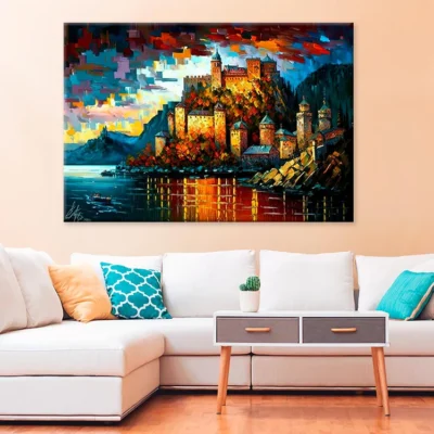 Illustration Of Mediterranean City Print 100% Australian Made