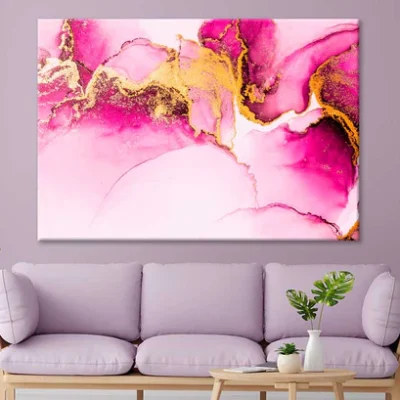Pink And Gold Abstract Background Print 100% Australian Made