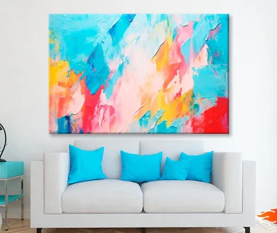 Abstract Colorful Oil Painting Wall Art Decor 100% Australian Made
