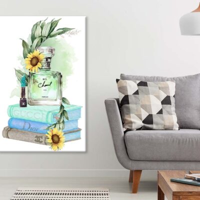 Sunflower Green Colored Perfume Print 100% Australian Made