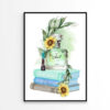 Sunflower Green Colored Perfume Design Home Decor Premium Quality Poster Print Choose Your Sizes - Image 3
