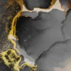 Dark Black & Gold Ink Abstract Design Print 100% Australian Made - Image 3