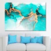 Blue Gold Alcohol Ink Print 100% Australian Made - Image 2