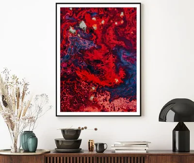 Purple & Red Acrylic Abstract Design Home Decor Premium Quality Poster Print Choose Your Sizes