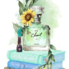 Sunflower Green Colored Perfume Design Home Decor Premium Quality Poster Print Choose Your Sizes - Image 4