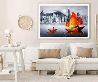 Victoria Harbor, Hong Kong Home Decor Premium Quality Poster Print Choose Your Sizes