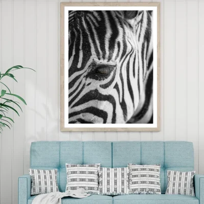 B&W Zebra Home Decor Premium Quality Poster Print Choose Your Sizes