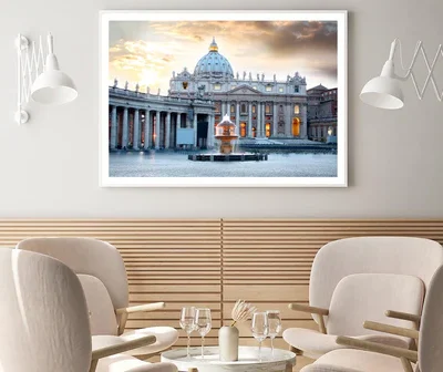 Basilica Di San Pietro, Vatican, Rome, Italy Home Decor Premium Quality Poster Print Choose Your Sizes