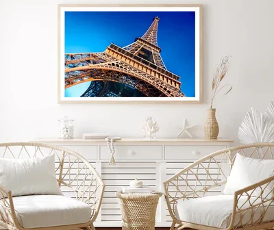 Eiffel Tower & Blue Sky Home Decor Premium Quality Poster Print Choose Your Sizes