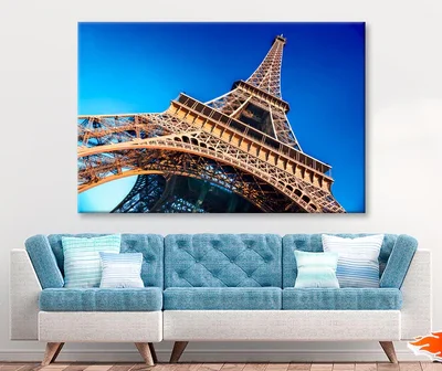 Eiffel Tower & Blue Sky Wall Art Decor 100% Australian Made