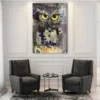 Yellow Eye Owl Painting Print Tempered Glass Wall Art 100% Made in Australia Ready to Hang - Image 3