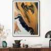 Orange Black Abstract Acrylic Design Home Decor Premium Quality Poster Print Choose Your Sizes - Image 2