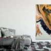 Orange Black Abstract Acrylic Design Print 100% Australian Made
