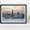 Yekaterinburg Cityscape In Winter Glass Framed Wall Art, Ready to Hang Quality Print