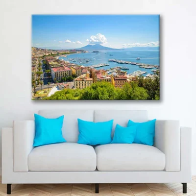 Bella Home Naples, Italy Posillipo Hill View Print Canvas Ready to hang