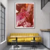 White Pink & Red Abstract Acrylic Design Home Decor Premium Quality Poster Print Choose Your Sizes