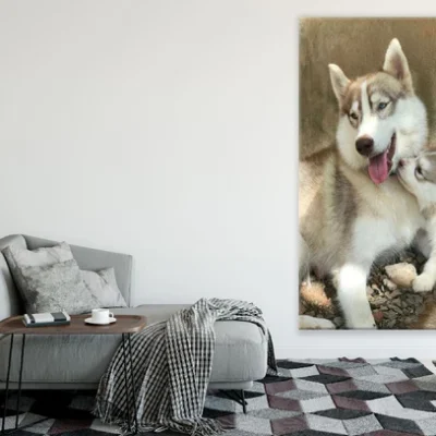 Baby Siberian Husky Puppies Photograph Print 100% Australian Made
