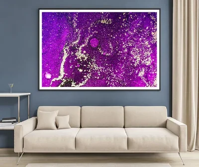 Dark Purple & Gold Abstract Design Home Decor Premium Quality Poster Print Choose Your Sizes