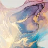 Bella Home Blue & Pink Marble Abstract Print Canvas Ready to hang - Image 3