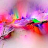 Bella Home Red Paint Color Splash Abstract Print Canvas Ready to hang - Image 3