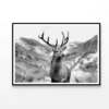 Black & white Deer Decor Premium Quality Poster Print Choose Your Sizes - Image 3