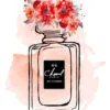 Black Red Perfume Bottle with Flowers Design Home Decor Premium Quality Poster Print Choose Your Sizes - Image 4