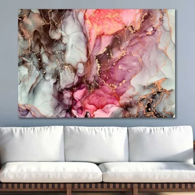 Snaking Metallic Swirls Abstract Print 100% Australian Made